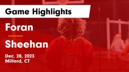 Foran  vs Sheehan  Game Highlights - Dec. 28, 2023