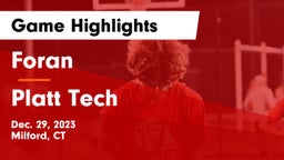 Foran  vs Platt Tech Game Highlights - Dec. 29, 2023