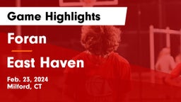 Foran  vs East Haven  Game Highlights - Feb. 23, 2024