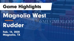Magnolia West  vs Rudder  Game Highlights - Feb. 14, 2020