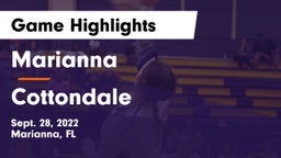Marianna  vs Cottondale  Game Highlights - Sept. 28, 2022
