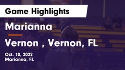 Marianna  vs Vernon , Vernon, FL Game Highlights - Oct. 10, 2022