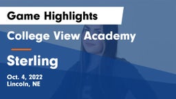 College View Academy  vs Sterling  Game Highlights - Oct. 4, 2022