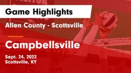 Allen County - Scottsville  vs Campbellsville  Game Highlights - Sept. 24, 2022