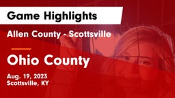 Allen County - Scottsville  vs Ohio County  Game Highlights - Aug. 19, 2023