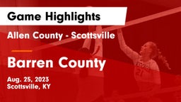 Allen County - Scottsville  vs Barren County  Game Highlights - Aug. 25, 2023
