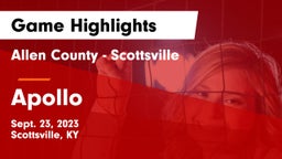 Allen County - Scottsville  vs Apollo  Game Highlights - Sept. 23, 2023