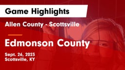 Allen County - Scottsville  vs Edmonson County Game Highlights - Sept. 26, 2023