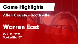 Allen County - Scottsville  vs Warren East  Game Highlights - Oct. 17, 2023