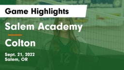 Salem Academy  vs Colton   Game Highlights - Sept. 21, 2022