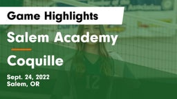 Salem Academy  vs Coquille Game Highlights - Sept. 24, 2022