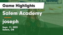 Salem Academy  vs joseph  Game Highlights - Sept. 11, 2023