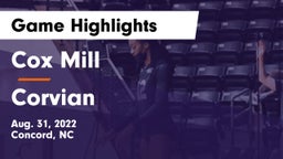 Cox Mill  vs Corvian Game Highlights - Aug. 31, 2022