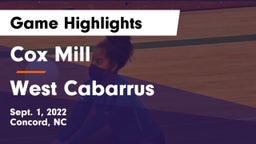 Cox Mill  vs West Cabarrus Game Highlights - Sept. 1, 2022