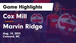 Cox Mill  vs Marvin Ridge  Game Highlights - Aug. 14, 2023