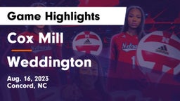 Cox Mill  vs Weddington  Game Highlights - Aug. 16, 2023