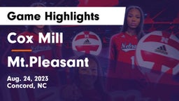 Cox Mill  vs Mt.Pleasant Game Highlights - Aug. 24, 2023