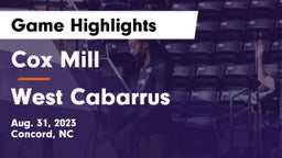 Cox Mill  vs West Cabarrus Game Highlights - Aug. 31, 2023