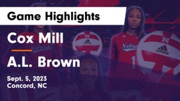 Cox Mill  vs A.L. Brown  Game Highlights - Sept. 5, 2023