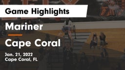 Mariner  vs Cape Coral Game Highlights - Jan. 21, 2022