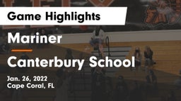 Mariner  vs Canterbury School Game Highlights - Jan. 26, 2022