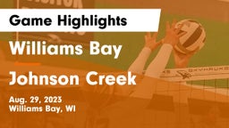 Williams Bay  vs Johnson Creek  Game Highlights - Aug. 29, 2023