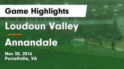 Loudoun Valley  vs Annandale  Game Highlights - Nov 30, 2016