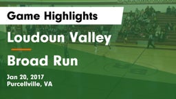 Loudoun Valley  vs Broad Run  Game Highlights - Jan 20, 2017