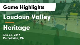 Loudoun Valley  vs Heritage  Game Highlights - Jan 26, 2017