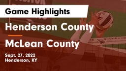 Henderson County  vs McLean County Game Highlights - Sept. 27, 2022