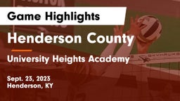 Henderson County  vs University Heights Academy Game Highlights - Sept. 23, 2023