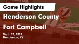 Henderson County  vs Fort Campbell  Game Highlights - Sept. 23, 2023