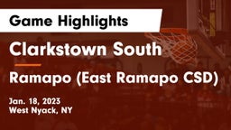 Clarkstown South  vs Ramapo  (East Ramapo CSD) Game Highlights - Jan. 18, 2023