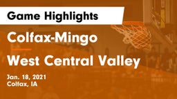 Colfax-Mingo  vs West Central Valley  Game Highlights - Jan. 18, 2021
