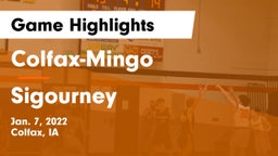 Colfax-Mingo  vs Sigourney  Game Highlights - Jan. 7, 2022