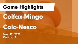 Colfax-Mingo  vs Colo-Nesco  Game Highlights - Jan. 12, 2023