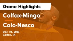 Colfax-Mingo  vs Colo-Nesco  Game Highlights - Dec. 21, 2023