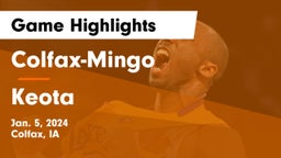 Colfax-Mingo  vs Keota  Game Highlights - Jan. 5, 2024