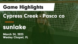 Cypress Creek  - Pasco co vs sunlake  Game Highlights - March 24, 2023