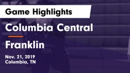 Columbia Central  vs Franklin Game Highlights - Nov. 21, 2019