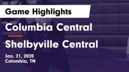 Columbia Central  vs Shelbyville Central  Game Highlights - Jan. 21, 2020