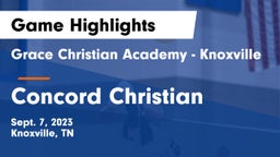 Grace Christian Academy - Knoxville vs Concord Christian  Game Highlights - Sept. 7, 2023