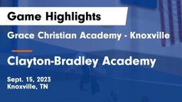 Grace Christian Academy - Knoxville vs Clayton-Bradley Academy Game Highlights - Sept. 15, 2023