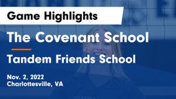 The Covenant School vs Tandem Friends School Game Highlights - Nov. 2, 2022