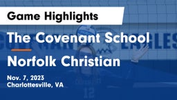 The Covenant School vs Norfolk Christian  Game Highlights - Nov. 7, 2023