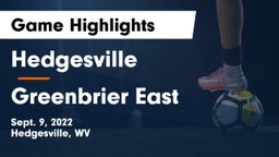 Hedgesville  vs Greenbrier East  Game Highlights - Sept. 9, 2022