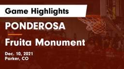 PONDEROSA  vs Fruita Monument  Game Highlights - Dec. 10, 2021