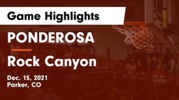 PONDEROSA  vs Rock Canyon  Game Highlights - Dec. 15, 2021