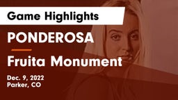 PONDEROSA  vs Fruita Monument  Game Highlights - Dec. 9, 2022