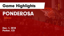 PONDEROSA  Game Highlights - Dec. 1, 2018
